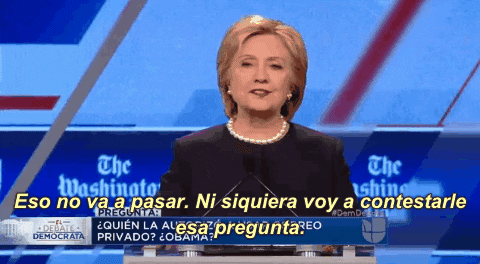 pregunta hillary clinton GIF by Univision Noticias