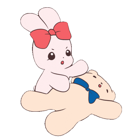 mochietomaruzou giphyupload couple bear rabbit Sticker