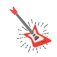 Rock Guitar Sticker by athensdeejay