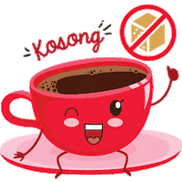 Coffee No Sugar Sticker by Singapore Heart Foundation