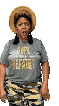 Personallyshe shocked shock gasp black woman Sticker