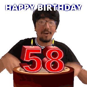 Happy 58Th Birthday Sticker