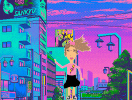 game vaporwave gif art GIF by Barbie_Elektrix