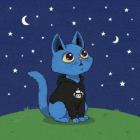 Blue Cat Dreaming GIF by Doge Pound
