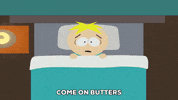 butters stotch bed GIF by South Park 