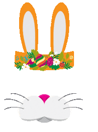 Easter Bunny Rabbit Face Sticker by National Trust