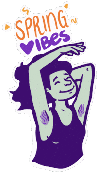 Women Spring Sticker