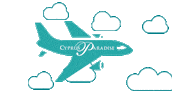 CyprusParadise sun sky plane paradise Sticker