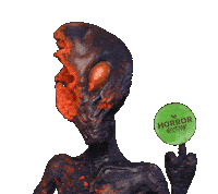 Extra Terrestrial Middle Finger Sticker by The Horror Section