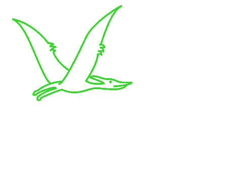 Dinosaur Pteranodon Sticker by Ziggy Savella