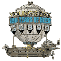 Beer Ship Sticker by Young's Pubs