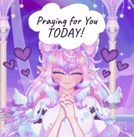 OkamiraVT vtuber pray fairy praying GIF