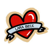 larabece love art heart amor Sticker