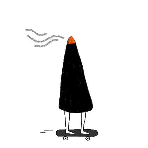 Nosebleedinc chill smoke skateboard flip Sticker