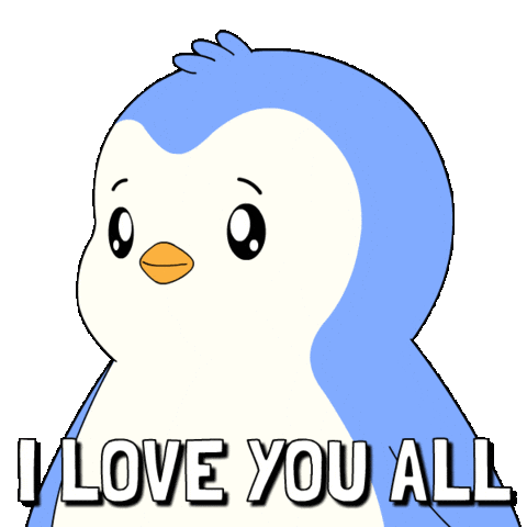 I Love You Wow Sticker by Pudgy Penguins