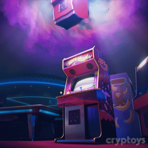 Cryptoys giphyupload giphystrobetesting arcade lightning GIF