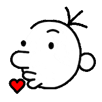 diary of a wimpy kid love Sticker