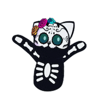 Dia De Muertos Ocelote Sticker by UNIVA Campus Guadalajara