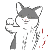 Cat Fight Sticker by GORO