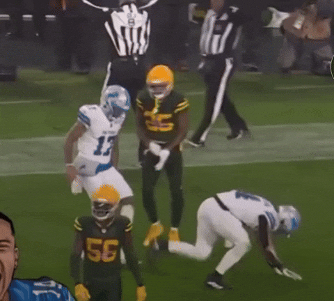 Detroit Lions Headstand GIF
