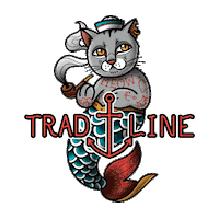 Cat Tattoo Sticker by Trad Line