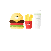 kiwink drink burger fries burgerfries Sticker