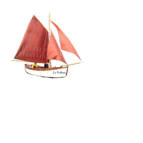 lefrihou giphyupload sailing sailor oldboat Sticker