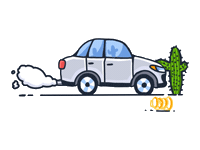 Humoer car fast dessert drive Sticker