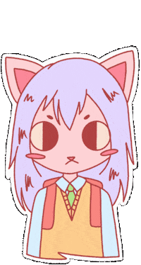 Neko_Chibioso anime kawaii pastel neko Sticker