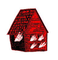 Burning House Sticker by MOTHICA