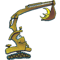 Picture Book Excavator Sticker by Stacy McAnulty