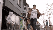 TallBoyz jumping slow motion running away 108 GIF