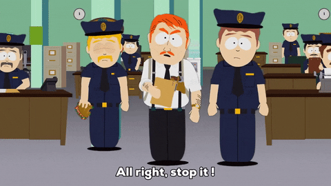 angry police GIF by South Park 