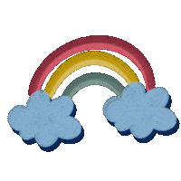 rahmainas rainbow cloud bright days Sticker