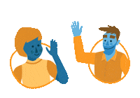 InterNations hello wave talking networking Sticker