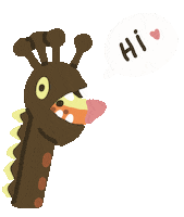 Pocket Monster Hello Sticker by Sara Maese