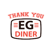 EGDINER thanks burger thankyou thx Sticker