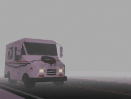 fishbedmybeloved christmas winter delivery truck GIF