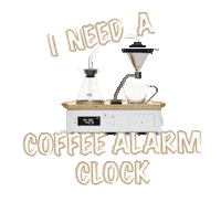 Alarm Clock Coffee Sticker by Kialoa GmbH