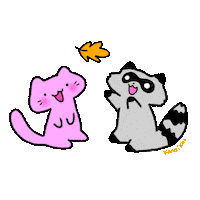 Cat Fall Sticker