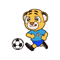 traumtraining football soccer tiger dribble Sticker