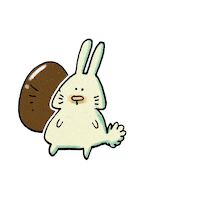 Easter Bunny Jump Sticker by Teenace