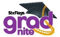sixflags graduation flags six six flags Sticker