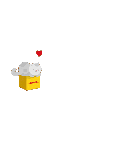 Cat Love Sticker by Deutsche Post DHL