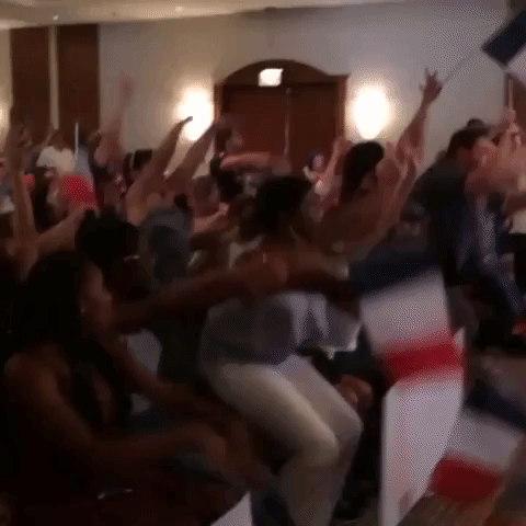 French Fans in Chicago Celebrate First Goal in World Cup Final With Mexican Wave
