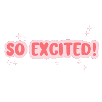 So Excited Pink Sticker by Caroline's Choice