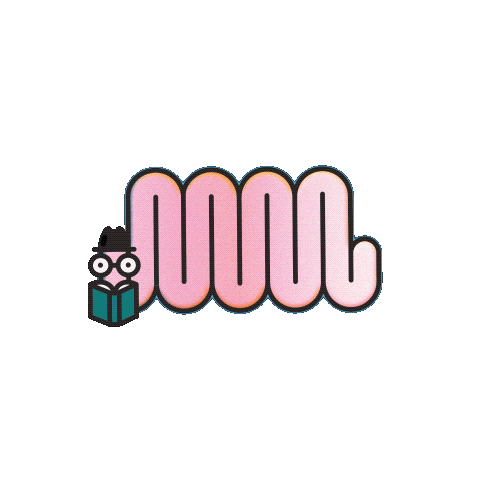 Worm Bookworm Sticker