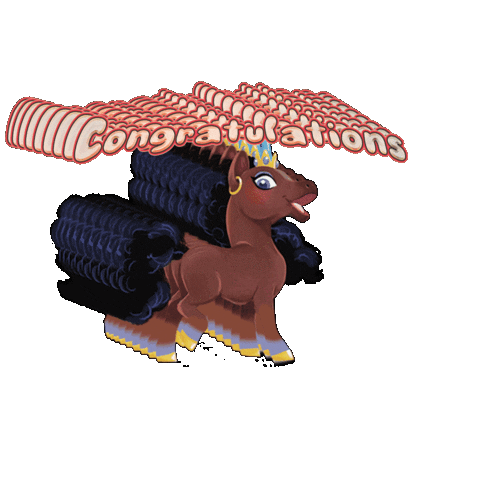 Congratulations Sticker by Afro Unicorn