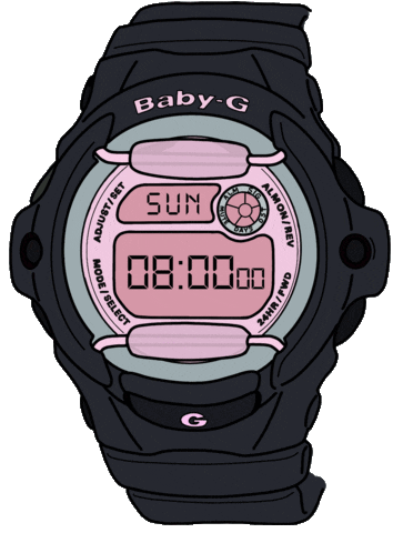 black watch time Sticker by Baby-G Australia
