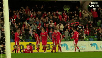 Red Army Celebration GIF by Cliftonville Football Club